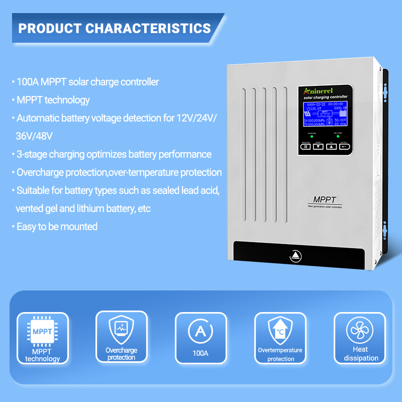 Aninerel 100A Solar Charge Con - Drone Solar Charger 评论和价格