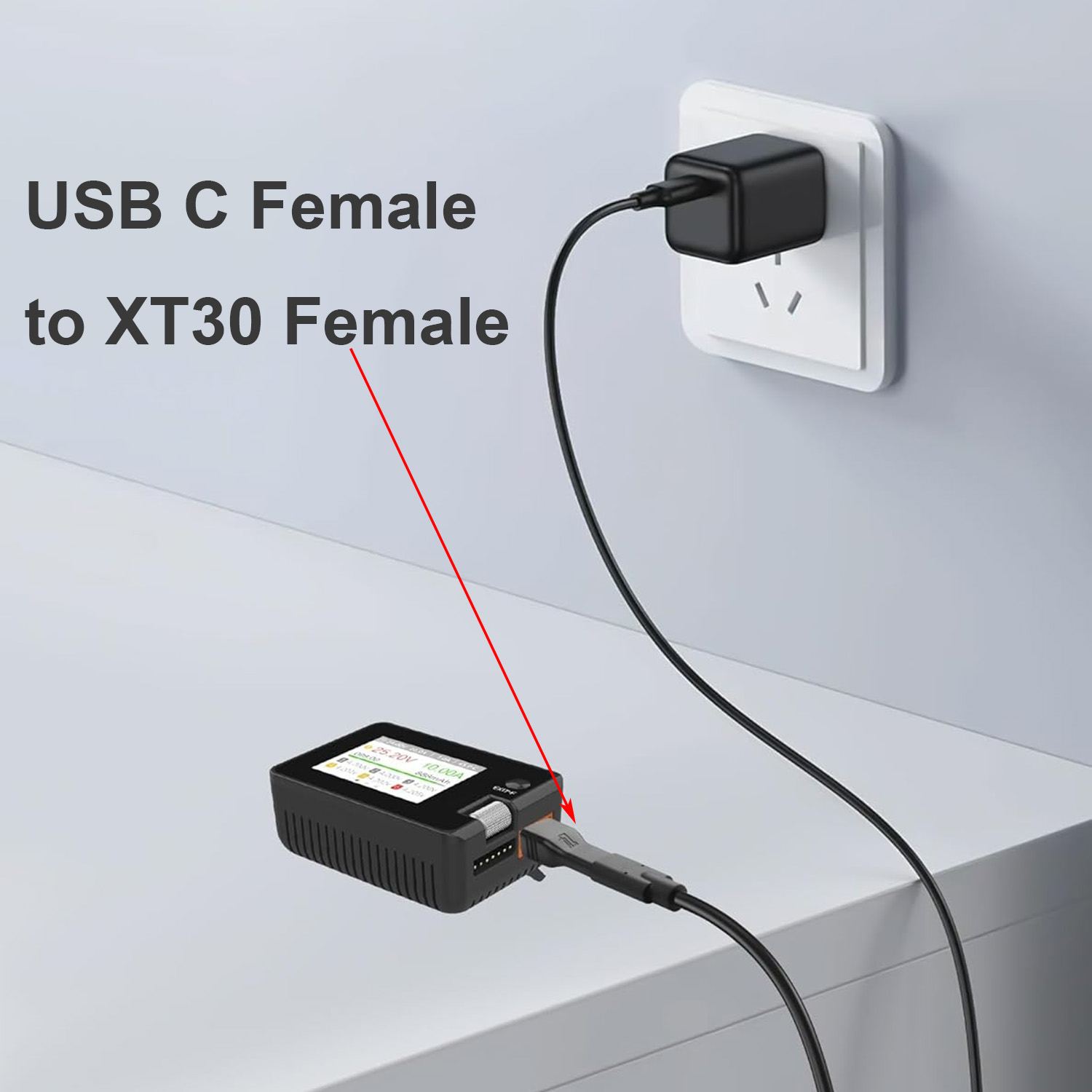 1pc USB Type C Female Input to - Drone Battery Adapter 评论和价格